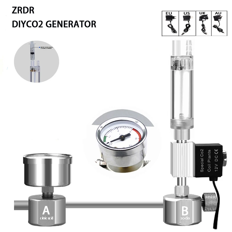 Planted Aquarium Accessories - Aquarium DIY CO2 Reactor Generator System