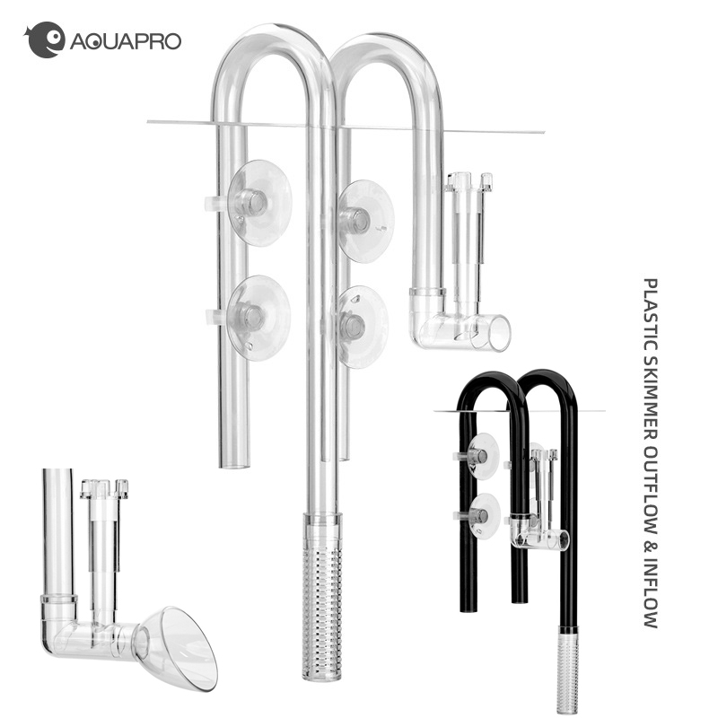 Planted Aquarium Accessories - AQUAPRO Inflow Outflow Inlet Outlet Skimmer