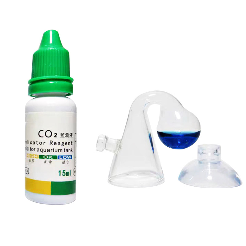 Glass Co2 Drop Checker - Aquarium CO2 Indicator Solution Monitor Plants