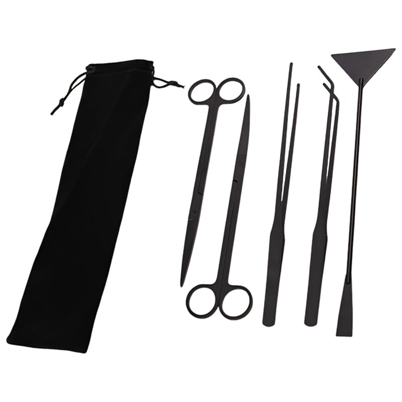 Planted Aquarium Tool Kit - IALJ-Long Black Stainless Steel Aquascaping Tool