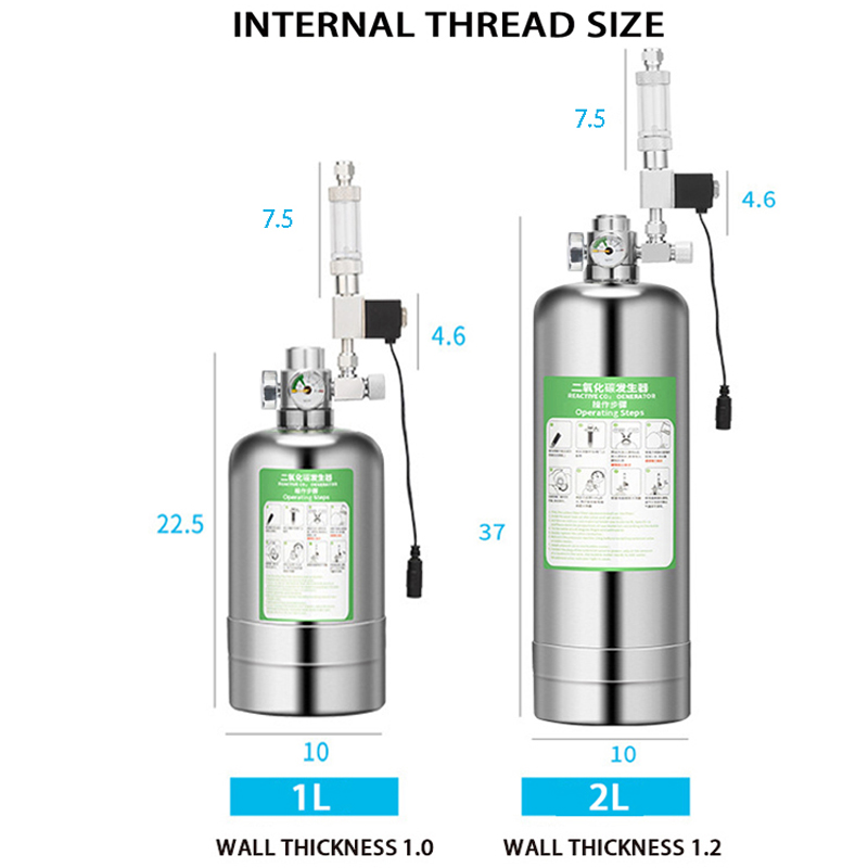 ZRDR Aquarium CO2 Generator Du - Glass Co2 Drop Checker ulasan dan harga