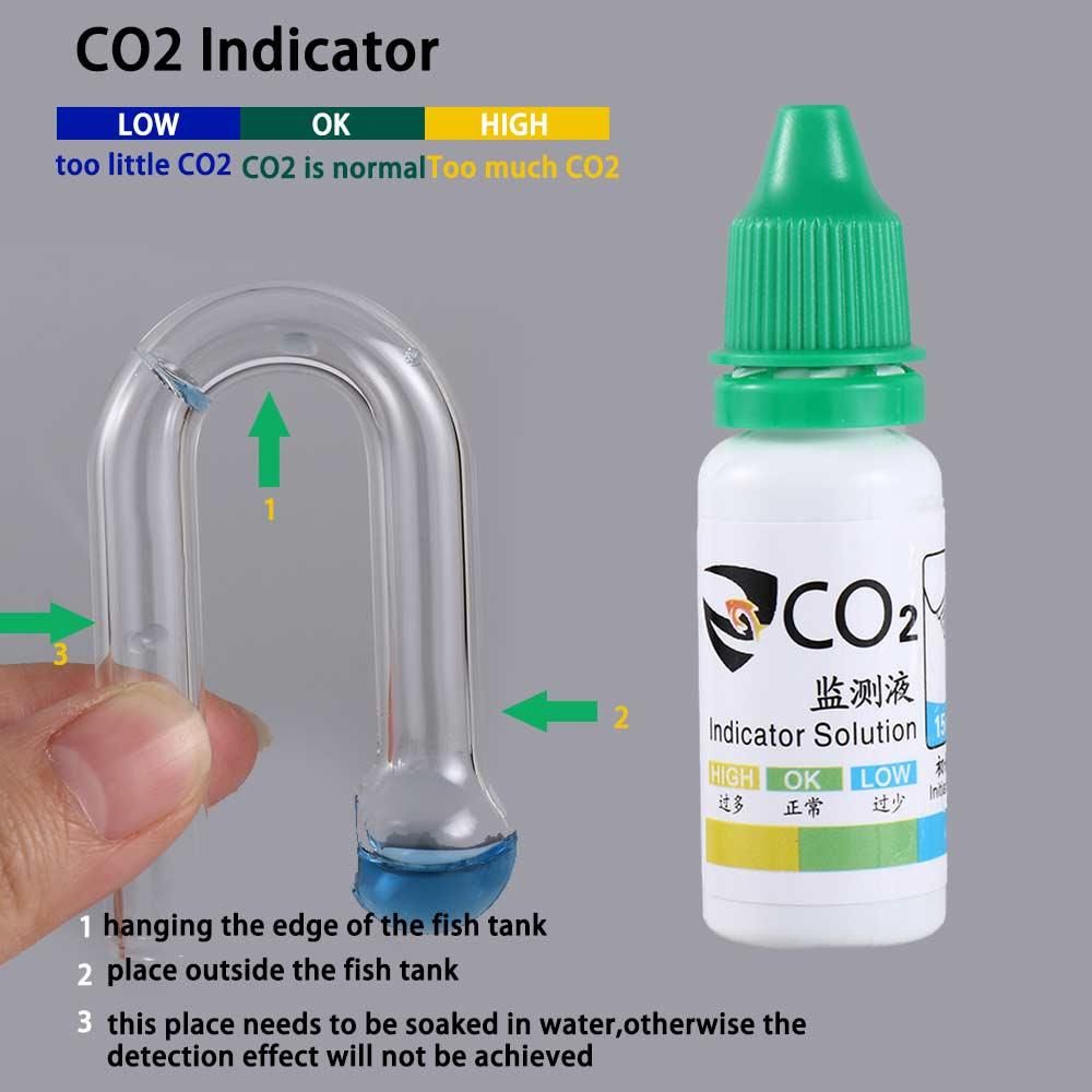 Grass Tester Monitor Fish Tank - Glass Co2 Drop Checker ulasan dan harga