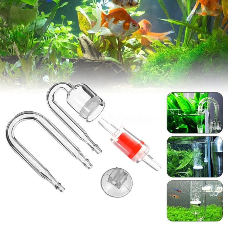 4pcs Set DIY CO2 Diffuser For  - Glass Co2 Drop Checker ulasan dan harga